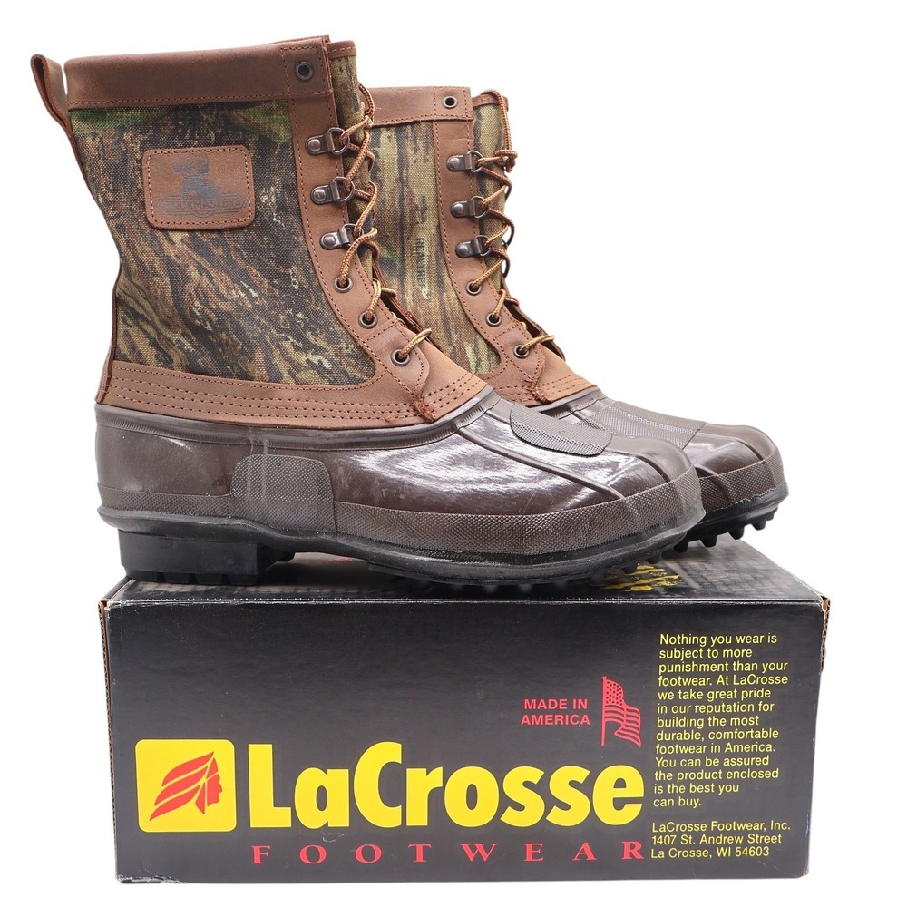 LaCrosse Buckmaster 4WD Hunting Boots Mens 12 Camo Waterproof Thinsulate USA